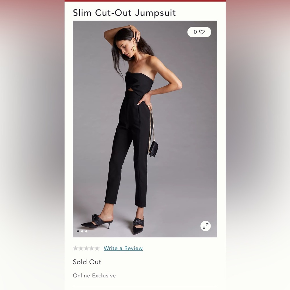 Black Halo Slim Cut-Out Jumpsuit, size 4 - Picture 5 of 5